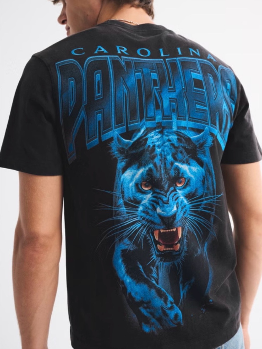 Abercrombie & Fitch Black Carolina Panthers Graphic Tee
